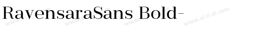 RavensaraSans Bold字体转换
